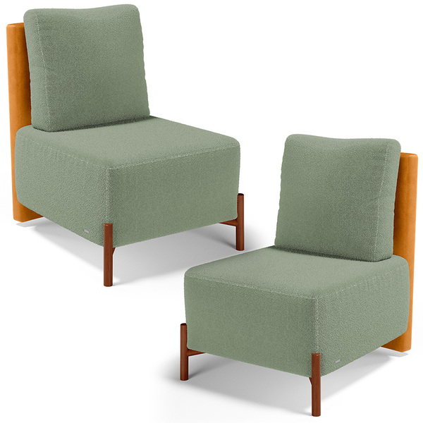 Kit 02 Poltronas Decorativas Sala De Estar Living Hungria L02