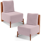 Kit 02 Poltronas Decorativas Sala De Estar Living Hungria L02