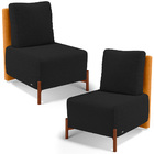 Kit 02 Poltronas Decorativas Sala De Estar Living Hungria L02