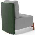 Kit 02 Poltronas Decorativas Sala De Estar Living Pés Madeira