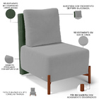 Kit 02 Poltronas Decorativas Sala De Estar Living Pés Madeira