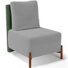 Kit 02 Poltronas Decorativas Sala De Estar Living Pés Madeira