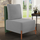 Kit 02 Poltronas Decorativas Sala De Estar Living Pés Madeira