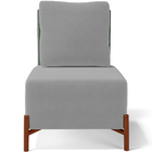 Kit 02 Poltronas Decorativas Sala De Estar Living Pés Madeira