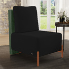 Kit 02 Poltronas Decorativas Sala De Estar Living Pés Madeira