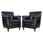 Kit 02 Poltronas Decorativas Sala De Estar Níger Pés Madeira