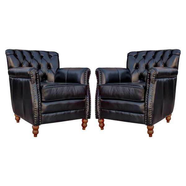 Kit 02 Poltronas Decorativas Sala De Estar Níger Pés Madeira