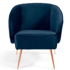 Kit 02 Poltronas Decorativas Sala De Estar Pés Alumínio Rosê