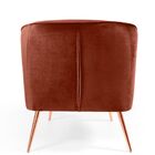 Kit 02 Poltronas Decorativas Sala De Estar Pés Alumínio Rosê