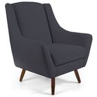 Kit 02 Poltronas Decorativas Sala De Estar Pés De Madeira Nao