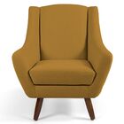 Kit 02 Poltronas Decorativas Sala De Estar Pés De Madeira Nao