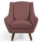 Kit 02 Poltronas Decorativas Sala De Estar Pés De Madeira Nao