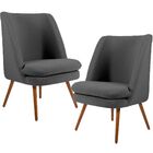 Kit 02 Poltronas Decorativas Sala De Estar Pés Palito Megara