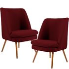 Kit 02 Poltronas Decorativas Sala De Estar Pés Palito Megara