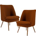 Kit 02 Poltronas Decorativas Sala De Estar Pés Palito Megara