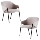 Kit 02 Poltronas Decorativas Sala De Estar Zaque Cinza Com Pé