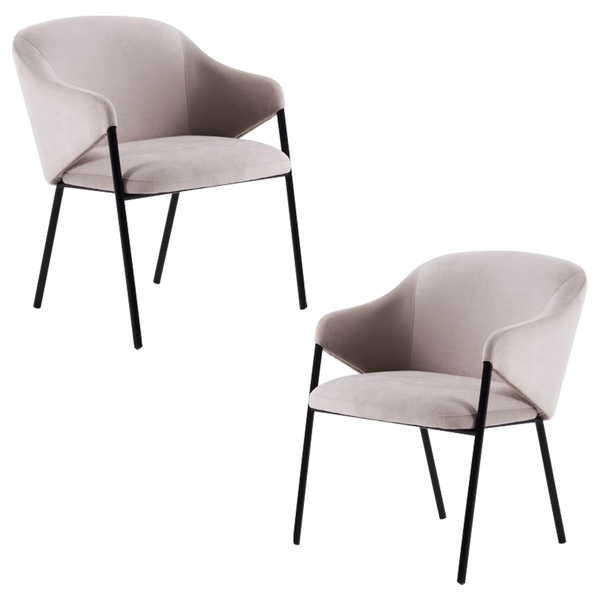 Kit 02 Poltronas Decorativas Sala De Estar Zaque Cinza Com Pé