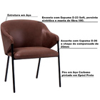 Kit 02 Poltronas Decorativas Sala De Estar Zaque Marrom Com P