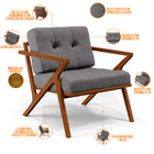 Kit 02 Poltronas Decorativas Sala Estar Cintas De Corano Laís