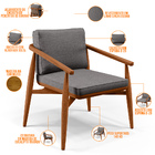 Kit 02 Poltronas Decorativas Sala Estar Cintas De Corano Laví