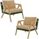 Kit 02 Poltronas Decorativas Sala Estar Pietra L02 Facto Verd