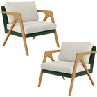 Kit 02 Poltronas Decorativas Sala Estar Pietra L02 Facto Verd