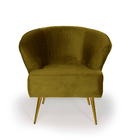 Kit 02 Poltronas Decorativas Sala Pés Palito New Bronze Íris