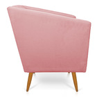 Kit 02 Poltronas Decorativas Sara Suede Rose Pés Palito - D'R