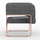 Kit 02 Poltronas Decorativas Scarlett D02 Base Aço New Cobre