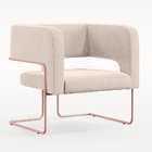 Kit 02 Poltronas Decorativas Scarlett D02 Base De Aço New Cob