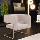 Kit 02 Poltronas Decorativas Scarlett D02 Base De Aço New Cob