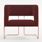 Kit 02 Poltronas Decorativas Scarlett D02 Base De Aço New Cob