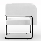 Kit 02 Poltronas Decorativas Scarlett D02 Base De Aço Preto C