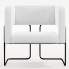 Kit 02 Poltronas Decorativas Scarlett D02 Base De Aço Preto C