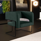 Kit 02 Poltronas Decorativas Scarlett D02 Base De Aço Preto L