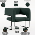 Kit 02 Poltronas Decorativas Scarlett D02 Base De Aço Preto L