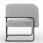 Kit 02 Poltronas Decorativas Scarlett D02 Base De Aço Preto L