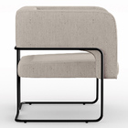 Kit 02 Poltronas Decorativas Scarlett D02 Base De Aço Preto L