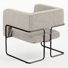 Kit 02 Poltronas Decorativas Scarlett D02 Base De Aço Preto L