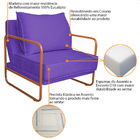 Kit 02 Poltronas Decorativas Sevilha Base De Ferro Bronze Sin