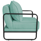 Kit 02 Poltronas Decorativas Sevilha Base De Ferro Preta Linh