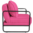 Kit 02 Poltronas Decorativas Sevilha Base De Ferro Preto Sint