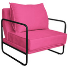 Kit 02 Poltronas Decorativas Sevilha Base De Ferro Preto Sint