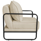 Kit 02 Poltronas Decorativas Sevilha Base De Ferro Preto Sued