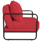 Kit 02 Poltronas Decorativas Sevilha Base De Ferro Preto Sued