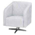 Kit 02 Poltronas Decorativas Silmara Suede Cinza com Base Gir