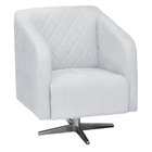 Kit 02 Poltronas Decorativas Silmara Suede Cinza com Base Gir