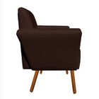 Kit 02 Poltronas Dora Corino Marrom Pés Palito Castanho D'ros