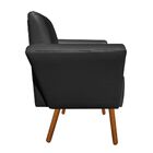 Kit 02 Poltronas Dora Corino Preto Pés Palito Castanho D'rossi