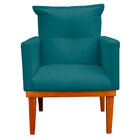 Kit 02 Poltronas Dora Decorativa Pés Base De Madeira Suede Es